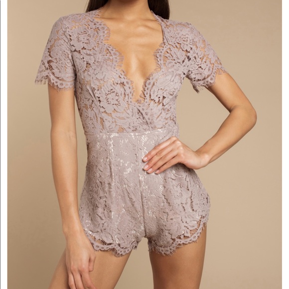 Tobi Dresses & Skirts - NWT Isabel Mauve Lace Romper